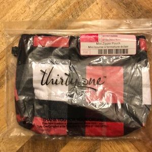NWT thirty-one gifts mini zipper pouch Check Mate